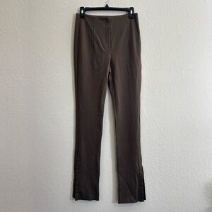 Zara Taupe Straight-Leg Trousers